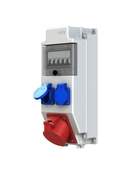 Навесной щит с розетками EVOL Combox 5 0101-003-1