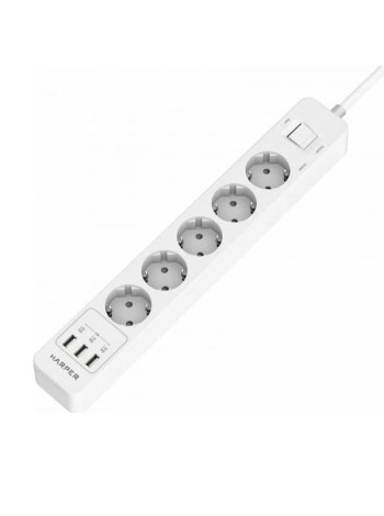 Сетевой фильтр с USB зарядкой Harper UCH-510 White H00003207