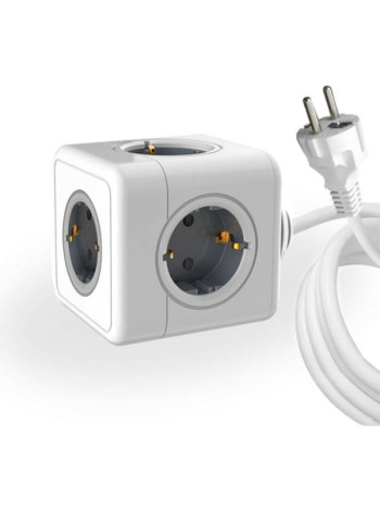Удлинитель ROCKETSOCKET Cube Extended 5 Euro 16A, кабель 1,5 м цвет серый GNS1403