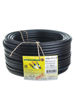 Кабель твердый плоский негорючий малодымный ЭлПроКабель ВВГп-нгА LS 3х2,5 100М ГОСТ 4630017849062