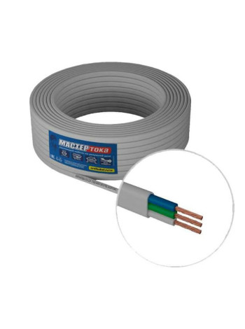 Провод Мастер Тока ПУГНПбм 3х1.5 белый 50м МТ1369
