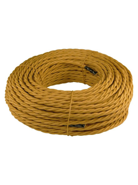 Витой провод Retrika, ретро 3х1.5 золото, 50м RP-31503