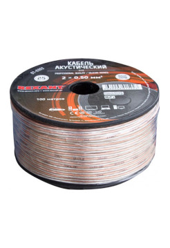 Акустический кабель REXANT SILICON 2х2,50 кв.мм, прозрачный 100м 01-6308