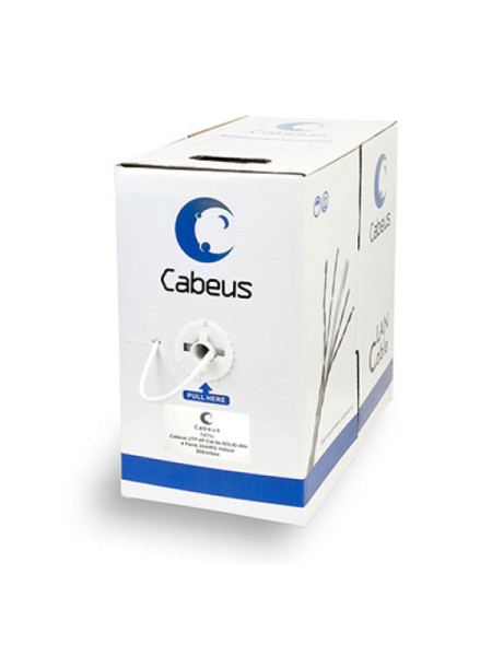 Кабель Cabeus витая пара категория 5e, 2 пары 0,5мм, одножильный, серый UTP-2P-Cat.5e-SOLID-GY