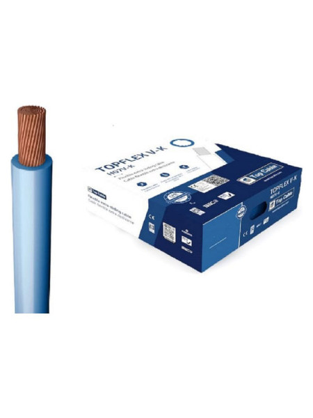 Монтажный гибкий провод Top Cable 1x2.5 голубой TOPFLEX V-K H07V-K 131A002MR100 (100м)