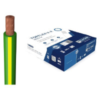Монтажный гибкий провод Top Cable 1Х2,5 желто-зеленый TOPFLEX H07V-K 131V002MR100(100м)