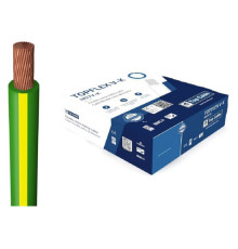 Монтажный гибкий провод Top Cable 1x6 желто-зеленый TOPFLEX V-K H07V-K 131V006.R100(100м)