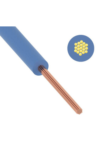 Провод ККЗ ПуГВ, ПВ-3 16 мм² 100 м синий ГОСТ 01-8623-2 KKZ40-00007060