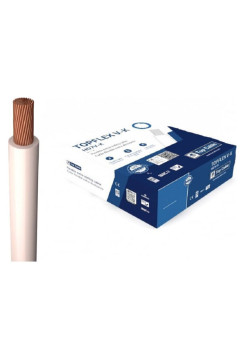 Монтажный гибкий провод Top Cable 1x6 белый TOPFLEX V-K H07V-K 131B006.R100