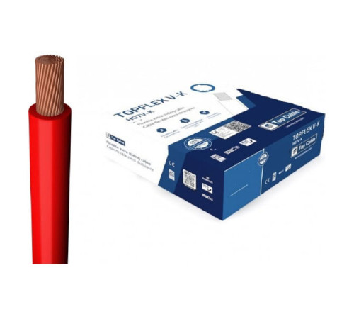 Монтажный гибкий провод Top Cable 1x6 красный TOPFLEX V-K H07V-K 131R006.R100