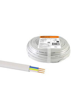 Шнур TDM ШВВП 3х0,75 ГОСТ 100м, белый SQ0120-0026