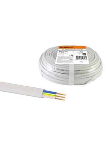 Шнур TDM ШВВП 3х0,5 ГОСТ 200м, белый SQ0120-0027