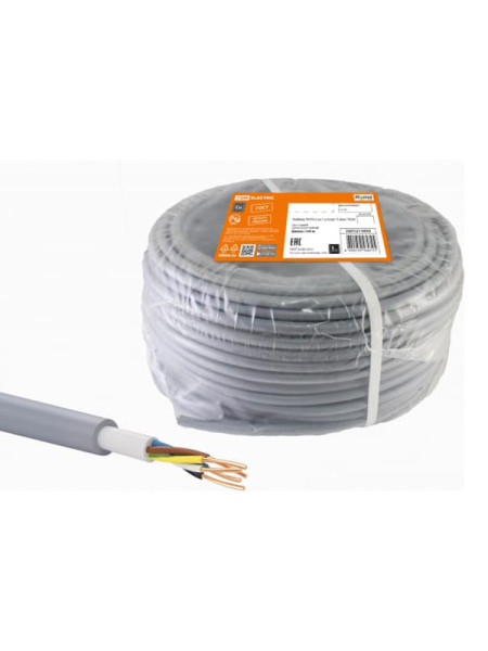 Кабель TDM NYM-J 5х1,5-0,66 100м SQ0121-0093