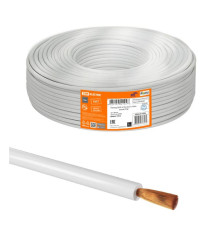 Провод TDM ПуГВ 1x10,0 ГОСТ 100м, белый SQ0124-1553