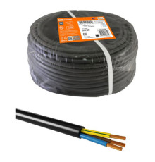 Провод TDM ПВС 3х4, ГОСТ 100м, черный SQ0118-0381