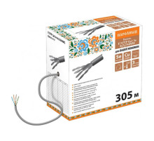 Кабель витая пара народный TDM F/UTP Cat 5e 4х2х24AWG 305м PVC, серый SQ0107-0117