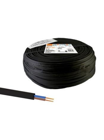 Шнур TDM ШВВПмб 2х0,5 200м, черный Народный SQ0120-0353