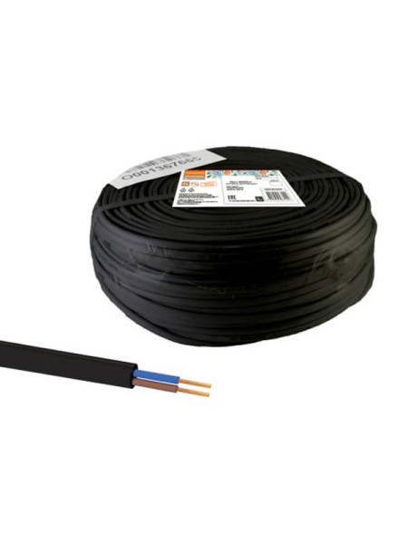 Шнур TDM ШВВПмб 2х0,5 200м, черный Народный SQ0120-0353