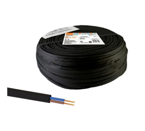Шнур TDM ШВВПмб 2х0,5 200м, черный Народный SQ0120-0353