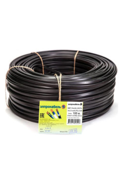 Кабель плоский негорючий низкотоксичный ЭлПроКабель ВВГп-нгА LSLTx 3x2,5 100М ГОСТ 4630017846207