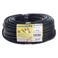 Кабель гибкий круглый ЭлПроКабель КГтп 2x4 ГОСТ 50 м 4630017935970