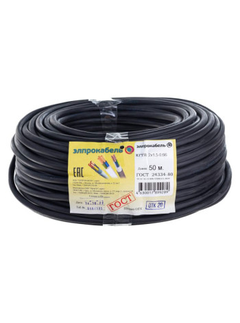 Кабель гибкий круглый ЭлПроКабель КГтп 3x2,5 ГОСТ 50 м 4630017899135