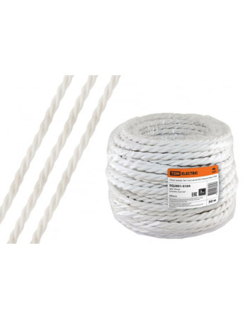 Ретро провод TDM "Эко" 3x1,5 витой ГОСТ белый 20м SQ2801-0203