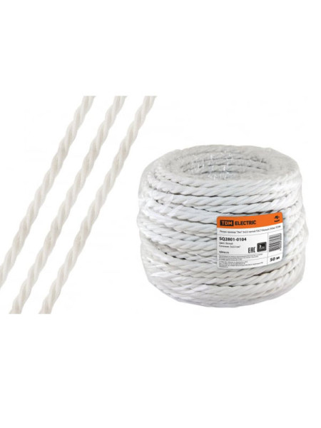 Ретро провод TDM "Эко" 3x1,5 витой ГОСТ белый 20м SQ2801-0203