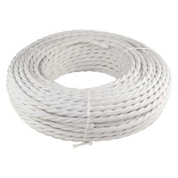 Витой провод Retrika, ретро 3х2.5 белый, 50м RP-32501