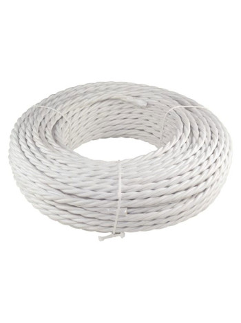 Витой провод Retrika, ретро 3х2.5 белый, 50м RP-32501