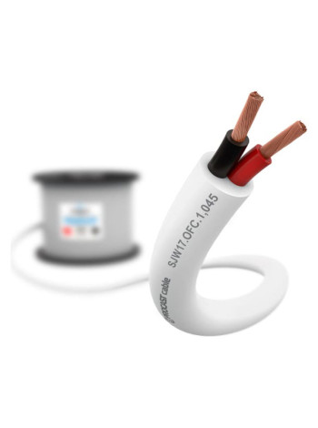 Cпикерный кабель PROCAST cable SJW 17.OFC.1,045.100, 17AWG 2x1,045mm2, PVC, белый, 100м НФ-00001817