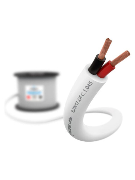 Cпикерный кабель PROCAST cable SJW 17.OFC.1,045.100, 17AWG 2x1,045mm2, PVC, белый, 100м НФ-00001817