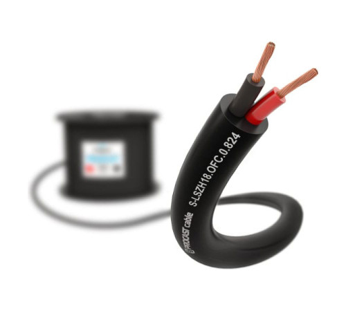 Cпикерный кабель PROCAST cable S-LSZH 18.OFC.0,824.10, 18AWG 2x0,824mm2, красно-черный, 10м НФ-00001808
