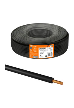 Провод TDM ПуВ ПВ-1 1х10,0 ГОСТ 200м, черный SQ0124-0246