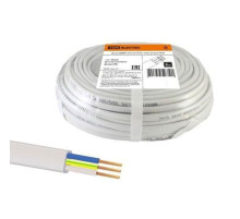 Провод TDM ПВВП 3x4, ГОСТ, 100м, белый SQ0127-0258