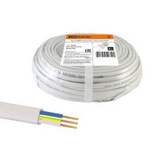 Провод TDM ПВВП 3x1,5, ГОСТ, 100м, белый SQ0127-0256