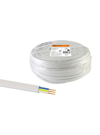 Шнур TDM ШВВПмб 3x0,5 200м, белый Народный SQ0120-0355