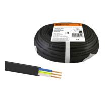 Шнур TDM ШВВПмб 3x0,75 100м, черный Народный SQ0120-0308