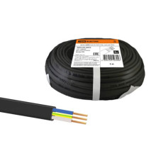 Шнур TDM ШВВПмб 3x0,75 100м, черный Народный SQ0120-0308