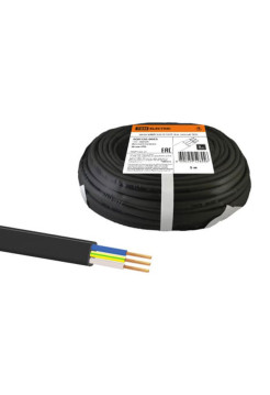 Шнур TDM ШВВПмб 3x0,75 100м, черный Народный SQ0120-0308