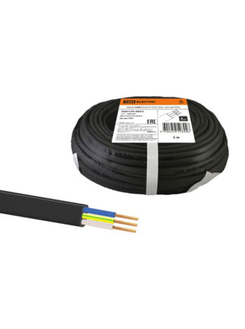 Шнур TDM ШВВПмб 3x0,75 100м, черный Народный SQ0120-0308