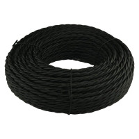 Витой провод Retrika, ретро 3x1.5 черный, 20м RP-31508-20