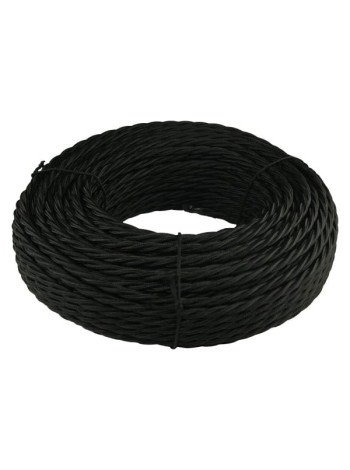 Витой провод Retrika, ретро 3x1.5 черный, 20м RP-31508-20