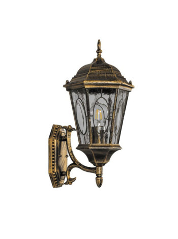 Светильник Feron НБУ-60W вверх Е27, IP44 черное золото 11327