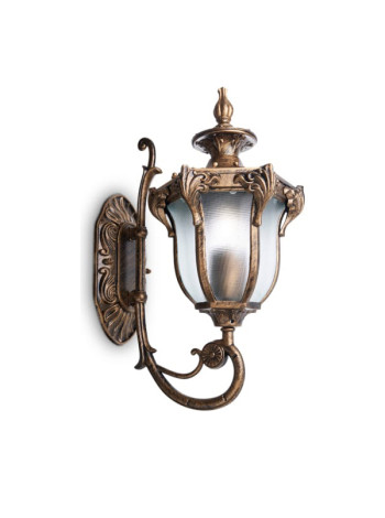 Садово-парковый светильник, шестигранный на стену вверх Feron PL4041 60W 230V E27, черное золото 11421