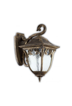 Садово-парковый светильник, четырехгранный на стену вниз Feron PL4072 60W E27 230V, черное золото 11484