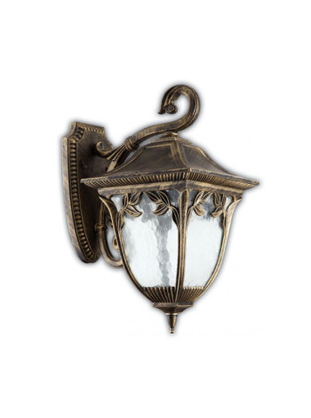 Садово-парковый светильник, четырехгранный на стену вниз Feron PL4072 60W E27 230V, черное золото 11484