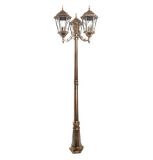 Садово-парковый светильник, столб шестигранный Feron PL158 3*60W E27 230V, черное золото 11326