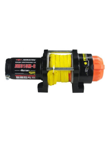 Лебедка для квадроцикла с кевларовым тросом 12В Автоспас ЛПЭ15М-С Мустанг W1401