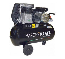Двухцилиндровый ременной компрессор WIEDERKRAFT 50л 320л/мин WDK-90532